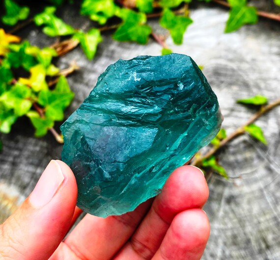 Raw emerald fluorite Natural Rough Crystal Natural Rough | Etsy
