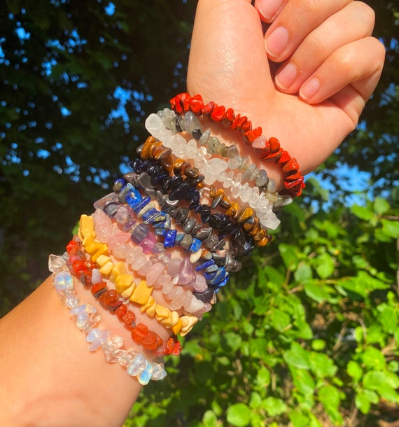 Gemstone chip deals bracelet