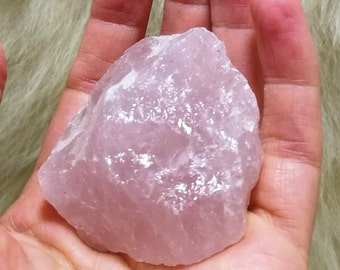 Valentine rose quartz, yearning crystal gift, projection crystal pink, unique soul bond, higher self rock, quartz blessing love, easter rose
