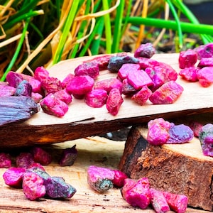 Raw Ruby Stone Uk, Ruby Anniversary Gem, Rough Ruby Crystal, Uncut Ruby