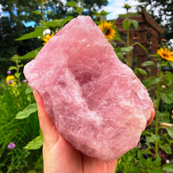 Rough rose quartz pink quartz chunk rough rose quartz, healing rose quartz, pink natural crystal, quartz fairy stone, energy rose quartz elf