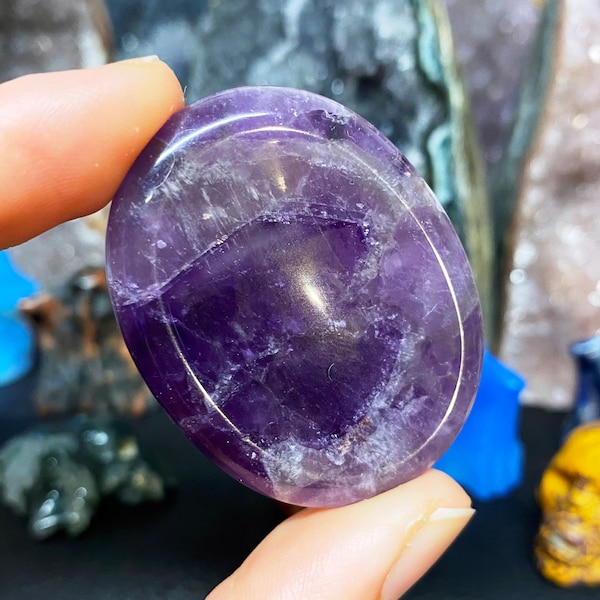 Amethyst worry stone, tiger eye thumb stone rose quartz,elf kendal pink worry stone, rhodonite thumb stone, crystals worry stone elf kendal