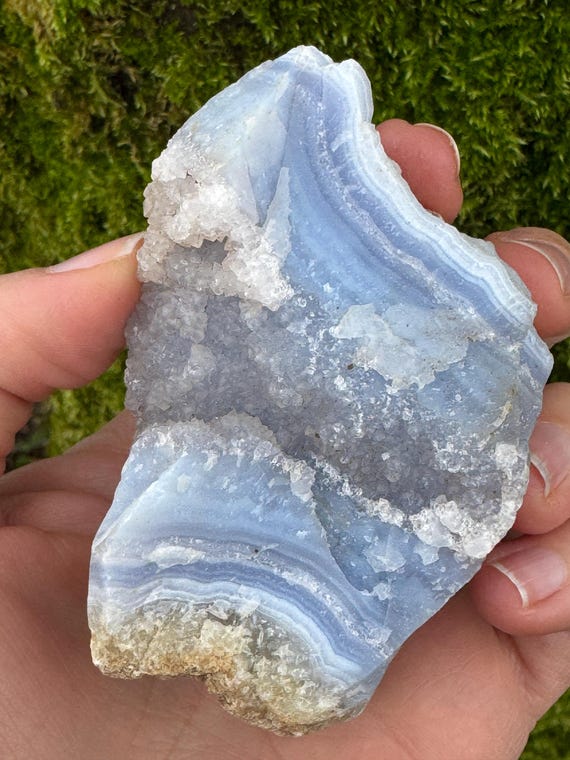 ブルーレース アゲート Blue Lace Agate 原石 鉱石 Blue Lace Agate - 原石 17 ✧ ブルーレースアゲート | FLUXY