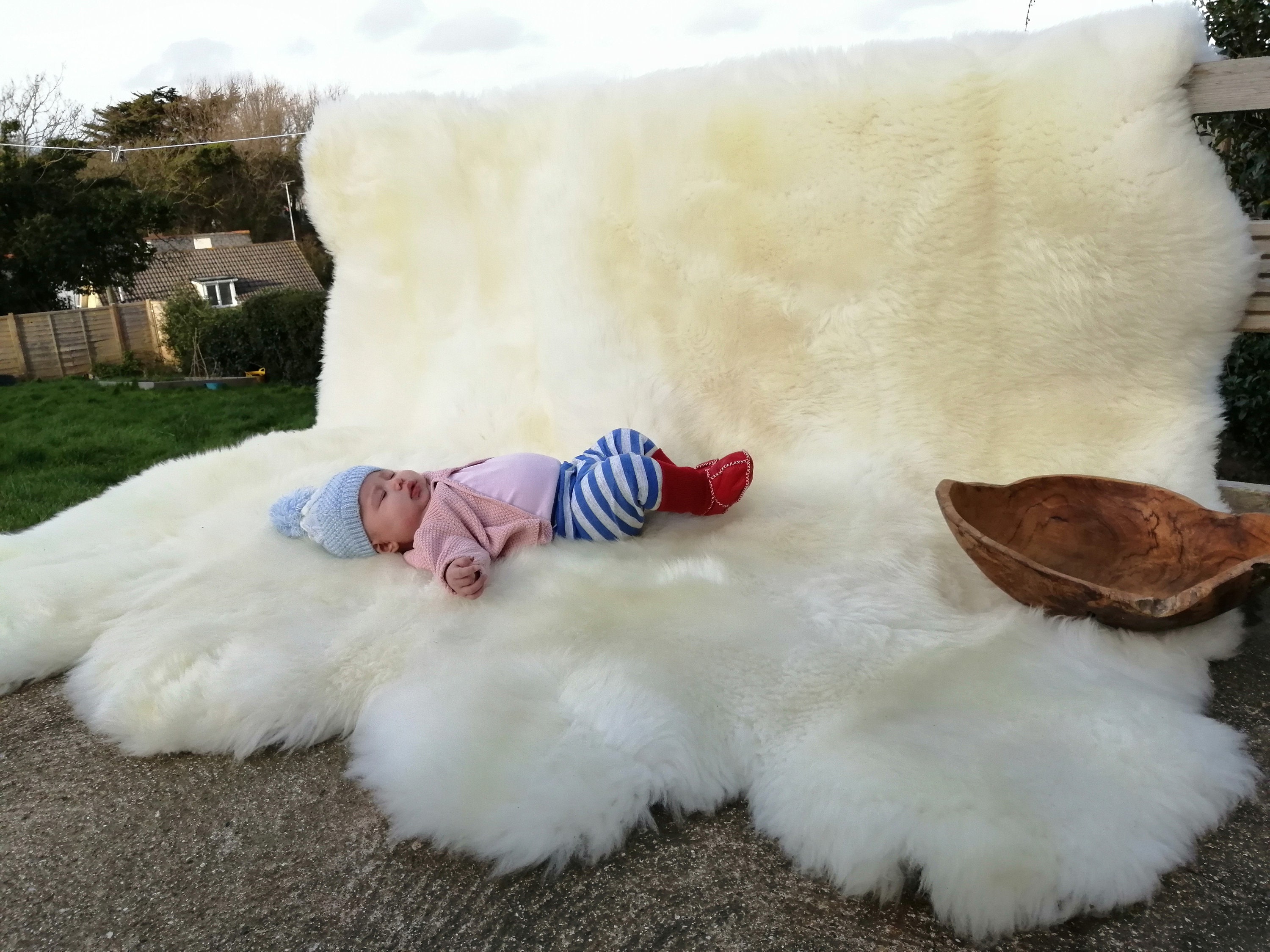 Giant organic nursery rug baby sheepskin baby lambskin Etsy