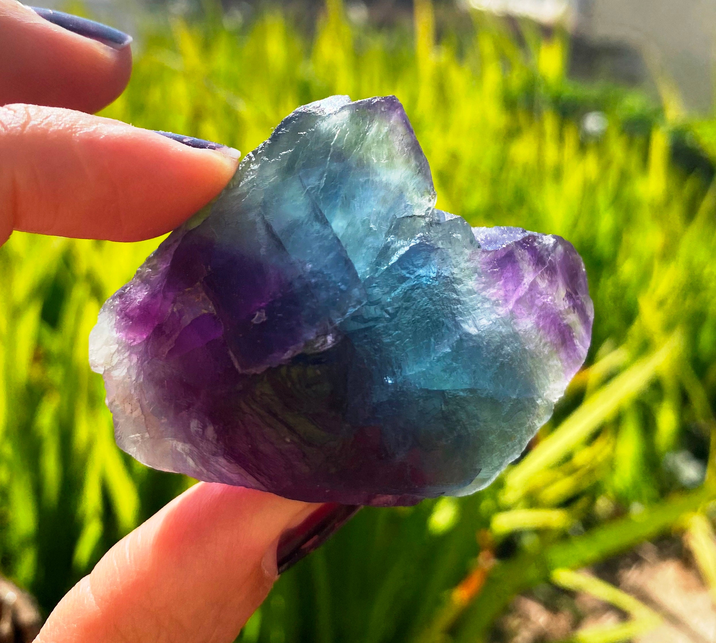 Rainbow fluorite crystal for sale clearance