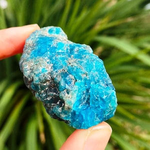 raw turquoise apatite, elf kendal hippies, rare bright blue positivity stone, turquoise crystals uk, turquoise apatite stone shipped fast uk image 1
