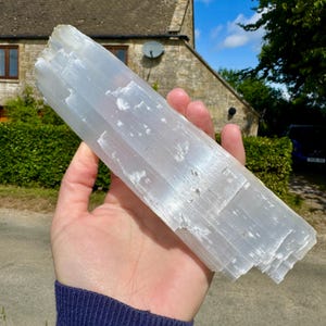 raw selenite crystal, Natural healing selenite Meditation selenite, Energy cleansing gem, Rough selenite, raw charging stone selenite by elf