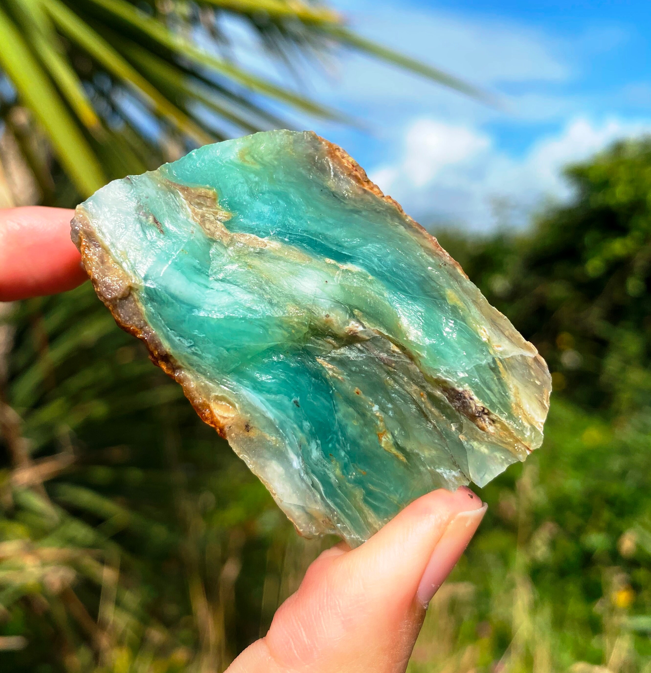 Austim stone blue opal raw real opal blue genuine opal | Etsy