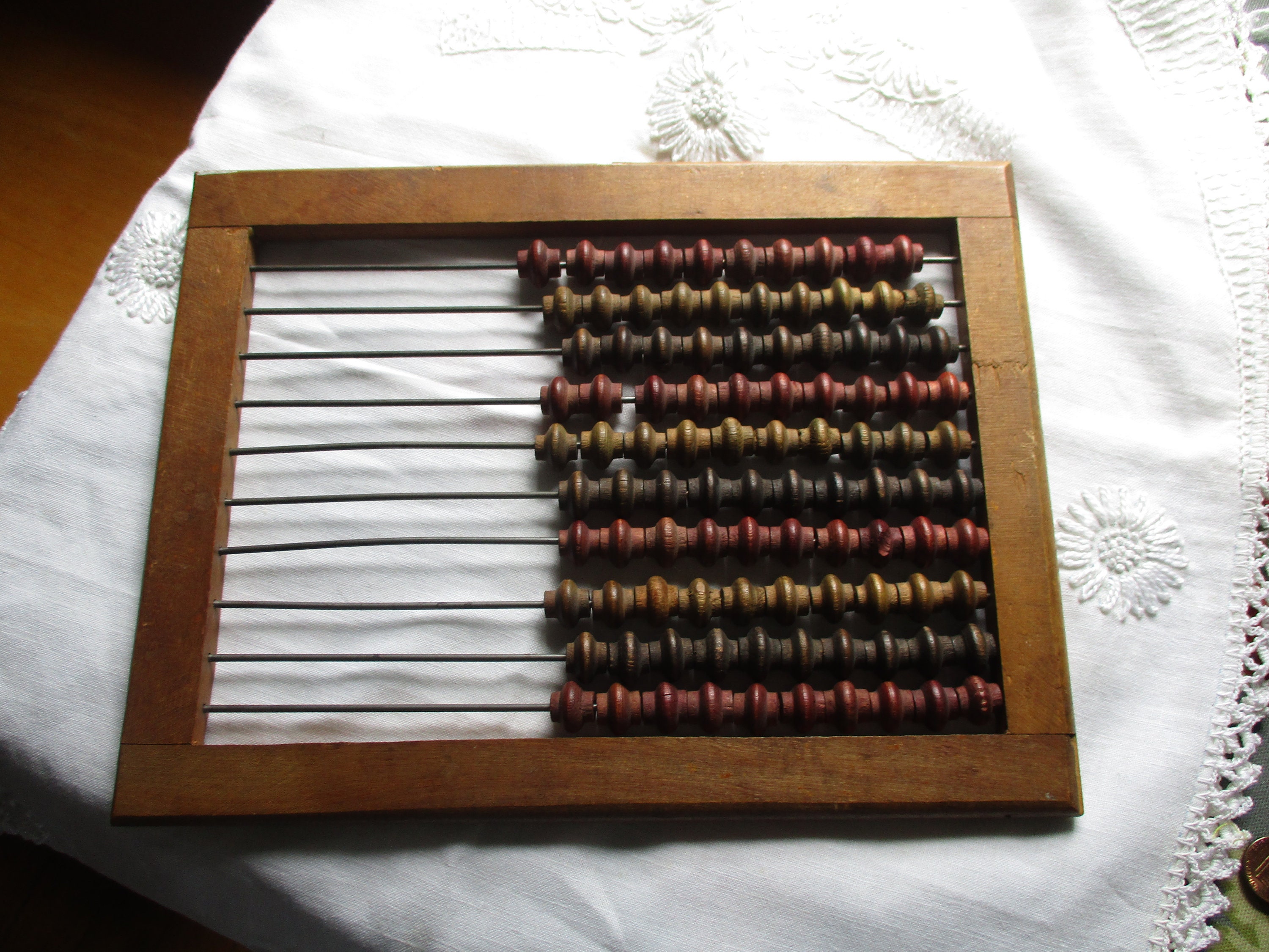 making abacus beads from wood
