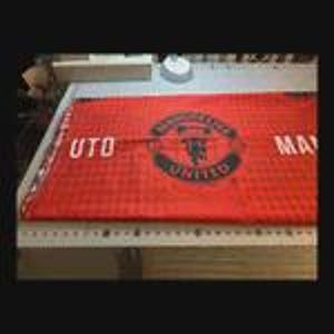 Manchester United Football (Soccer) Scrub Hat - Large Print (notice measurement on ruler), Pick Your Style, Gift for Nurse, Gift for Surgeon