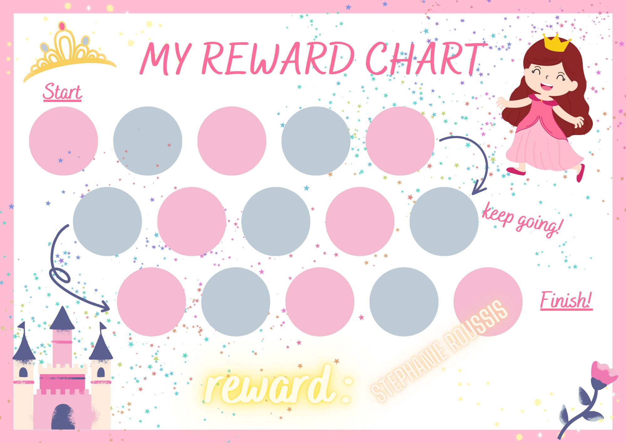 princess-rewards-chart-princess-sticker-tick-chart-child-behaviour-rewards-chart-positive-reinforcement-etsy