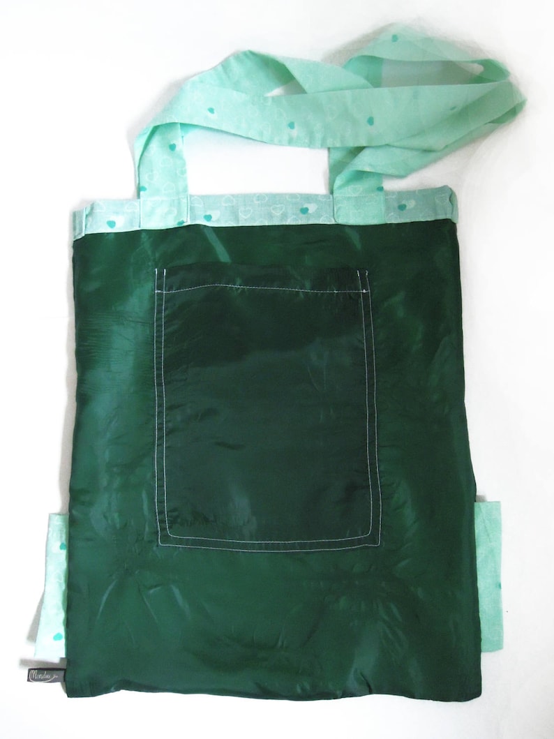 Mint Green Bag Cotton Tote Bag Shopping Bag