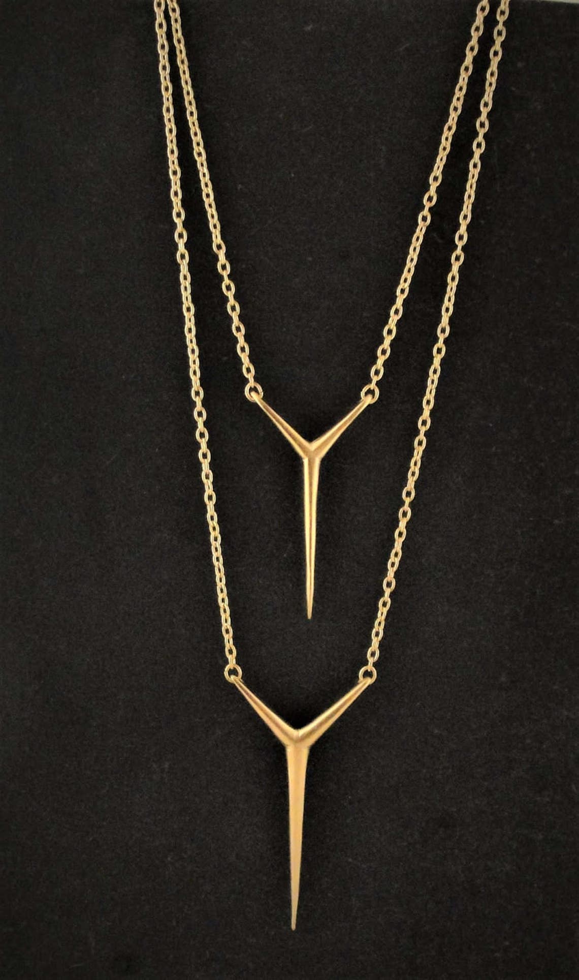 Thorn Necklace Crucifix Thorn Necklace Crown of Thorns Etsy