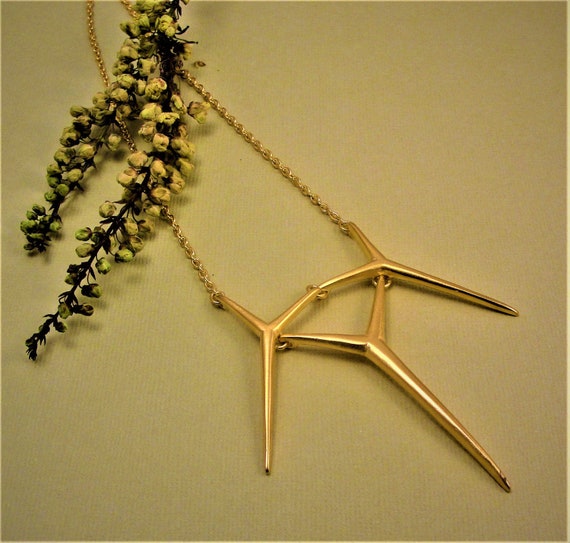 Thorn Necklace Gold Thorn Necklace Gothic Jewelry Goth Etsy