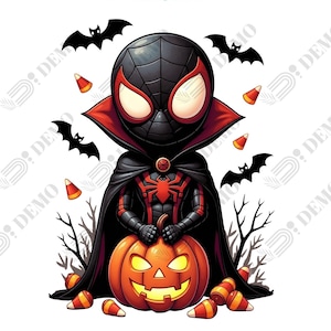 Funny Spiderman Halloween PNG Clipart: Spooky Spider Design (Instant Download