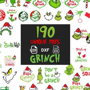 Grinch Christmas SVG Bundle: 190+ Unique Designs (Digital Download)