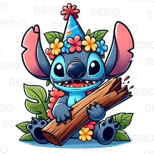 Stitch PNG, Cute Stitch Clipart for Sublimation, Transparent Background, High Quality Digital Download, Instant Use Design