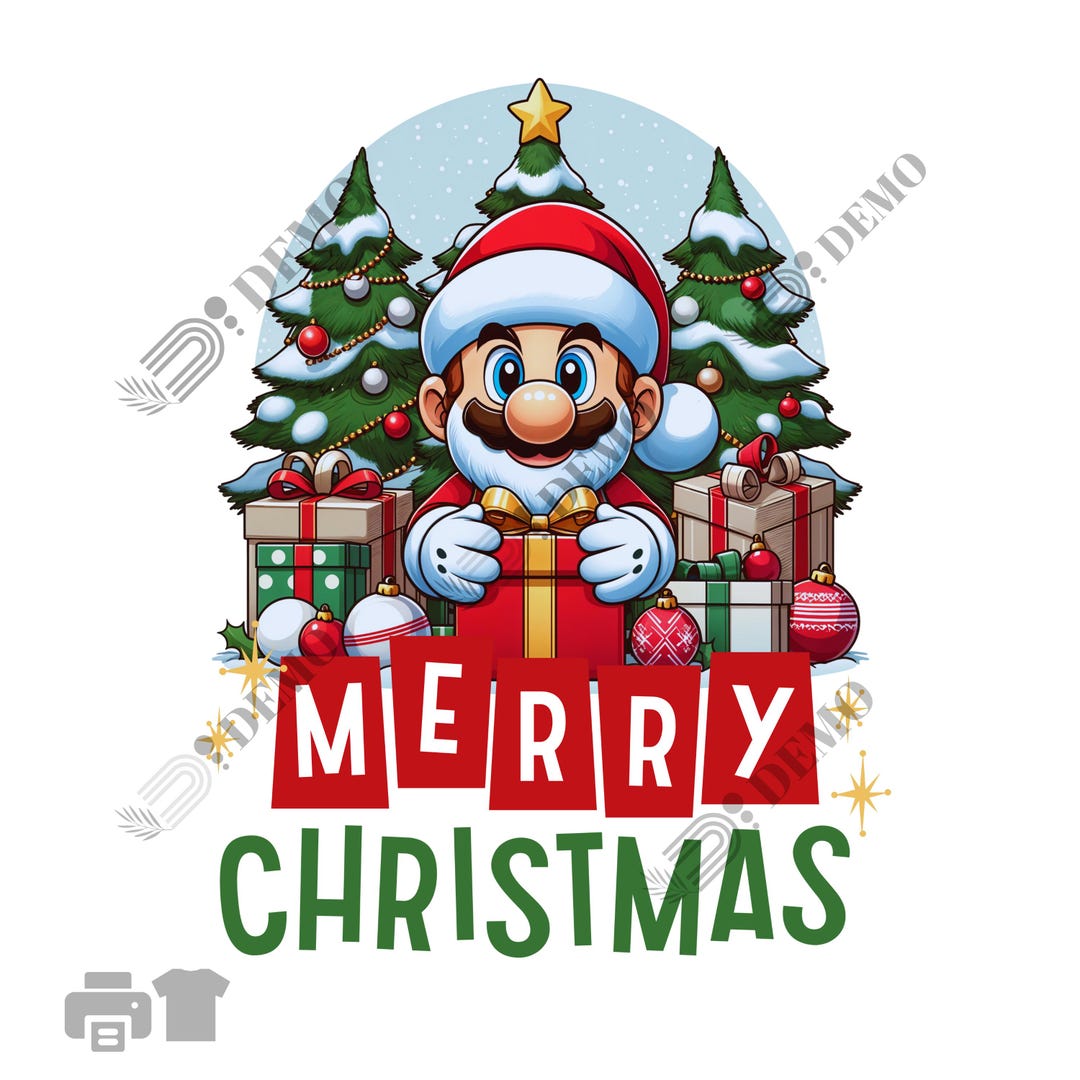 Mario Christmas PNG | Clipart Super Mario PNG | Transparent Background