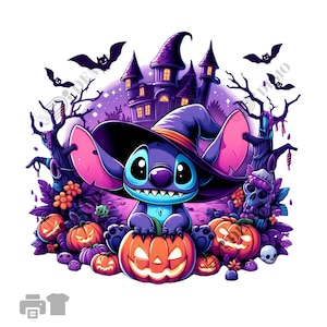 Halloween Stitch PNG, clipart Stitch PNG, Stitch PNG transparent, Cute Stitch Halloween Clipart Good quality, instant download