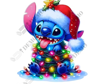 スティッチ クリスマス PNG | クリップアート スティッチ PNG | 透明な