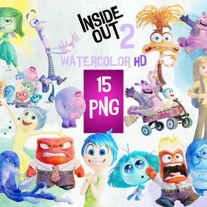 Intensa-Mente 2, PNG, paquete de imágenes prediseñadas de acuarela, descarga de Intensa-Mente 2, 15 PNG de Intensa-Mente, ira, alegría, tristeza, vergüenza, ansiedad, envidia, hastío