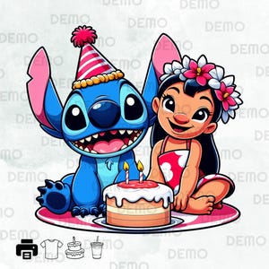 Lilo & Stitch Birthday PNG Clipart: Transparent Download