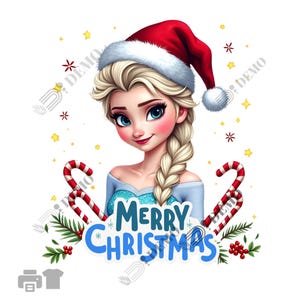 Gefrorene Weihnachten png | Elsa Urlaub Drucke und Ornamente | Niedliche Gefrorene Weihnachtsgeschenke & Sublimationsdesign