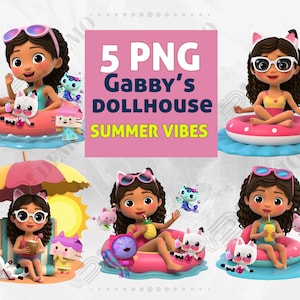 Gabbys Dollhouse Clipart Png, Gabbys png Bundle, Gabbys House Png, Gabbys summer Invitation, Gabbys Transparent Backgrounds, Gabbys Girl