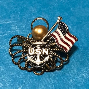 Navy Angel Pin