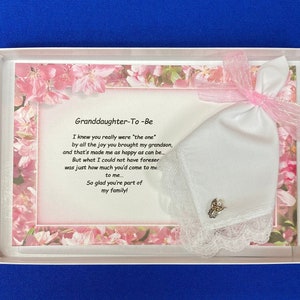 My Granddaughter-To-Be Hankie & Angel Pin Gift Set