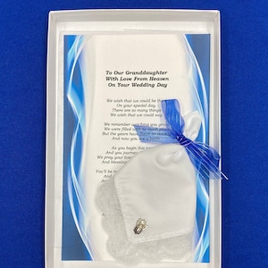 Para nuestra nieta, en el día de su boda (de parte de los abuelos fallecidos) Pañuelo de boda