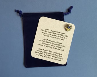 Something Blue Guardian Angel Pin & Poem Set