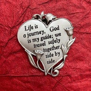 Life is a Journey Heart Visor Clip