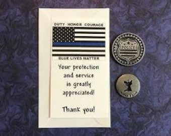 Oficial de policía, regalo de agradecimiento