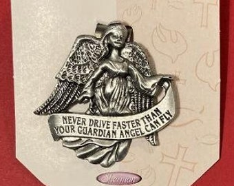 Never Drive Faster Angel Visor Clip #1