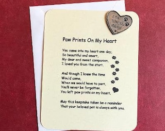 Pawprints On My Heart Card & Token Set
