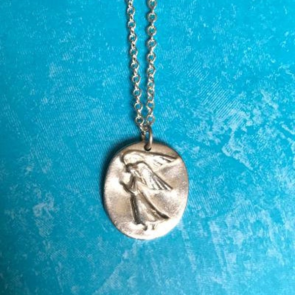 Pocket Angel Pendant, Angel Necklace