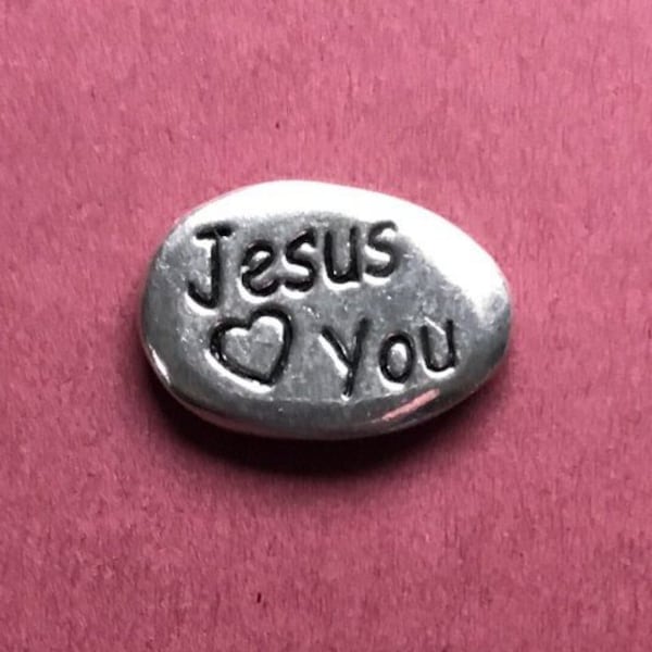 Jesus Loves You Pocket Stone