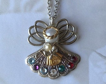 Birthstone Angel Necklace #251