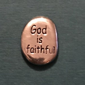 God is Faithful Pocket Stone
