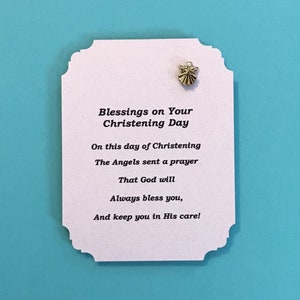 Blessings on Your Christening Day Angel Pin Set