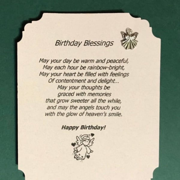 Birthday Blessings Angel Pin & Card