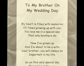 My Our Son On Your Wedding Day Poem Pocket Token Gift Set Etsy
