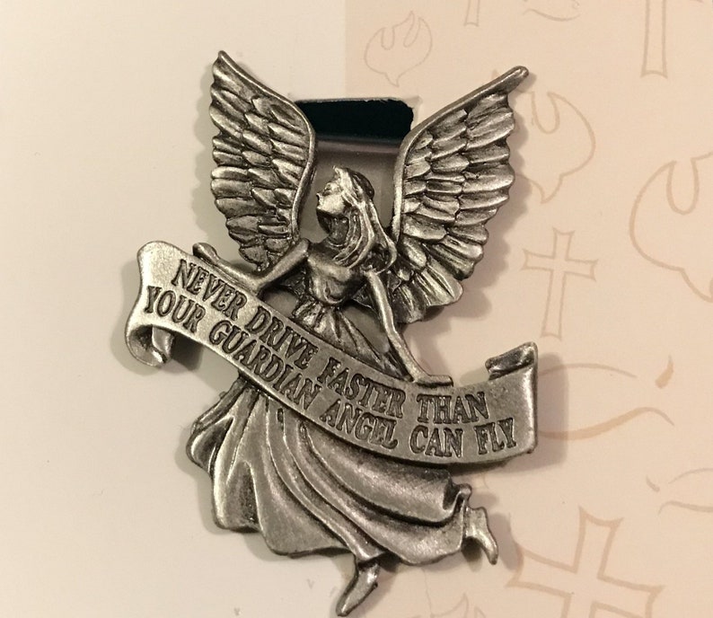 Never Drive Faster Than Your Angel Can Fly Visor Clip. For My Best Friend