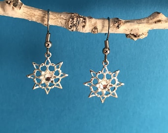 Snowflake Earrings, Snowflake Necklace