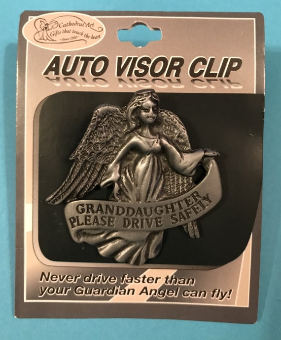 Granddaughter Guardian Angel Visor Clip.