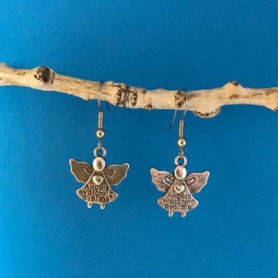 Pendientes de ángel ángeles cuidándonos - Etsy