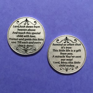 Child Blessing Coin, Baby Blessing Token