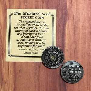 Mustard Seed Pocket Coin, Mustard Seed Faith Token