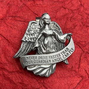 Never Drive Faster Angel Visor Clip #1